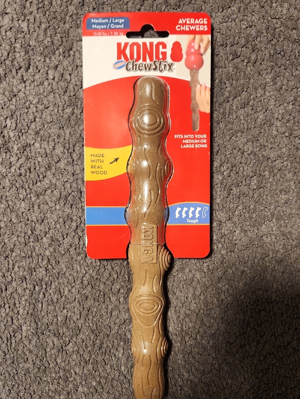 Kong ChewStix Natural Brown Dog Chew Stick